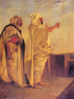 尤金 弗羅芒坦 Two Arabs On A Terrace 尤金 弗羅芒坦 Two Arabs On A Terrace
